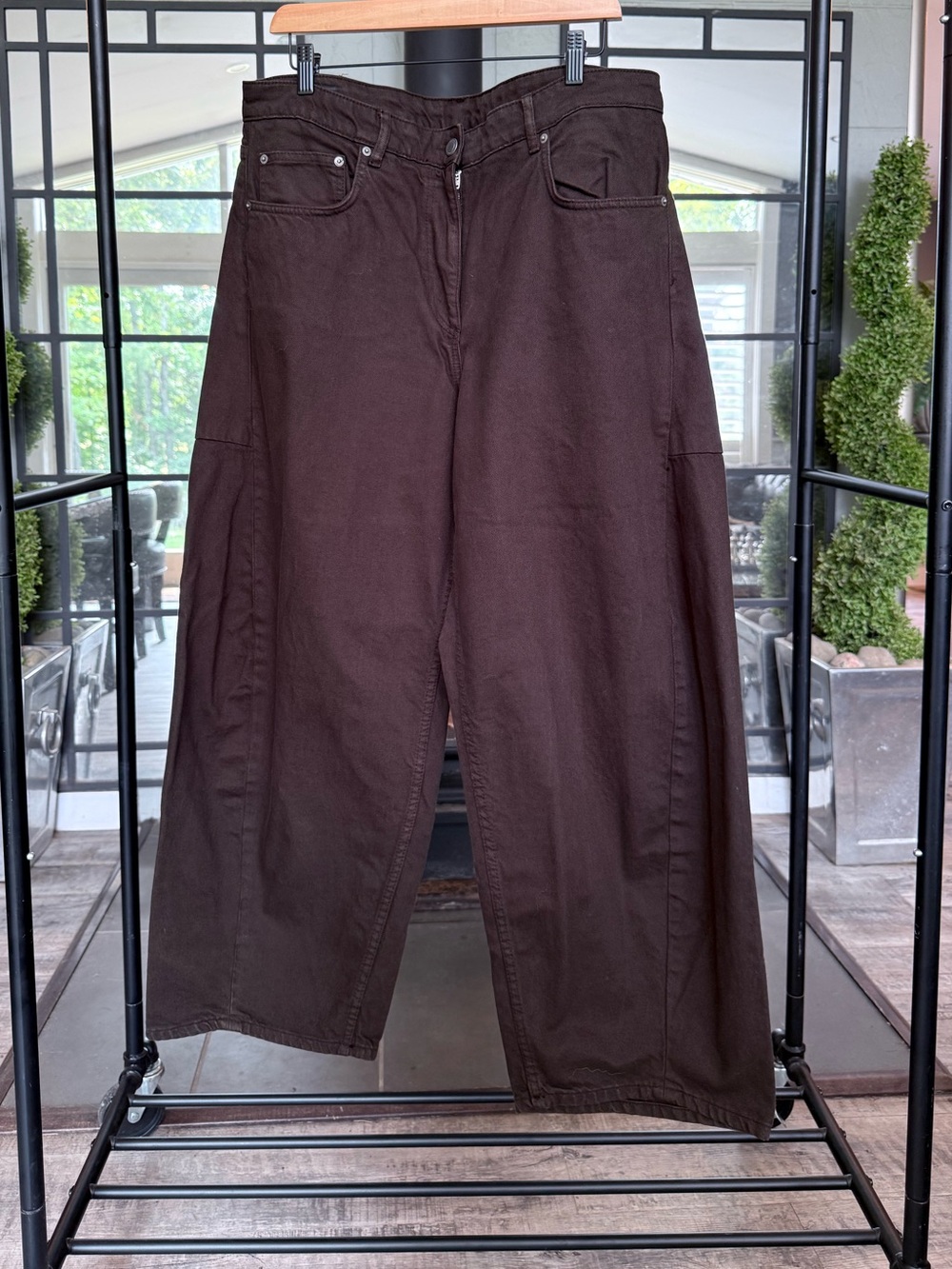 Zara Mid-Rise Ankle-Length Balloon-Leg Jeans